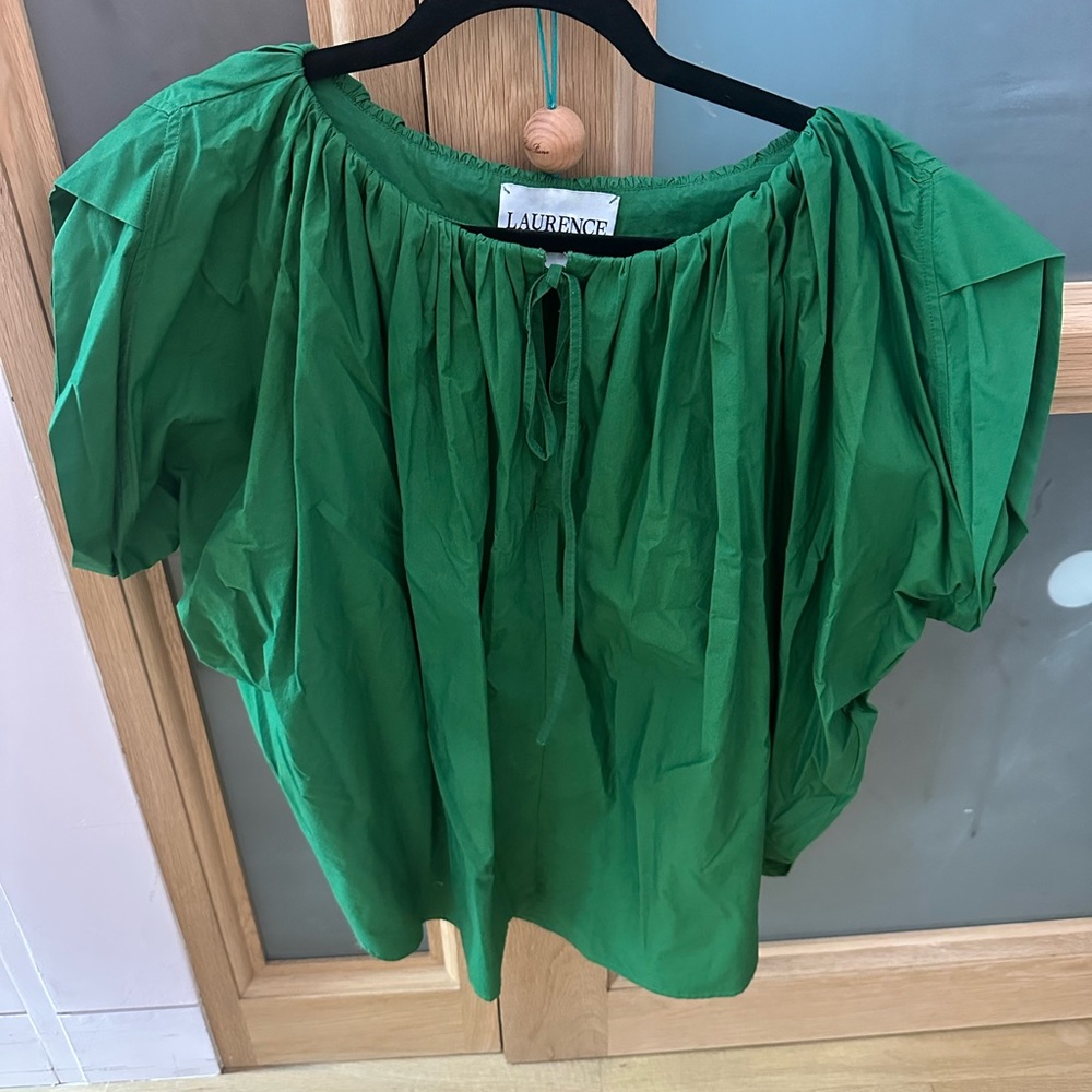 Laurence Bras Flowy Blouse in Green XL